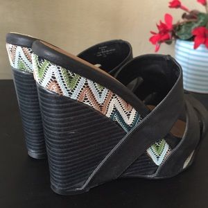 Madden Girl -- black wedge slip on heels